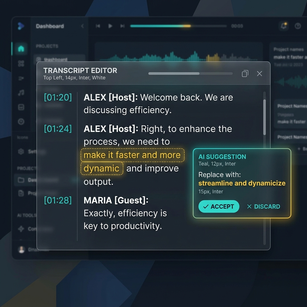 AI Transcript and Feedback UI